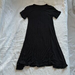 Black Swing Tee Shirt Dress